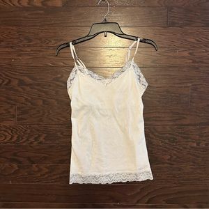Lace white tank
